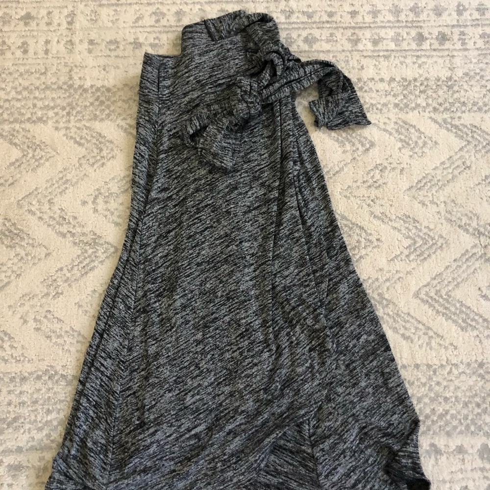 Marled jersey wrap skirt